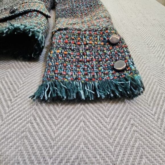 Rafaella Women's Size 8 Wool Blend Long Sleeve 3 Buttons Up Blazer Jacket Chunky - Picture 2 of 16